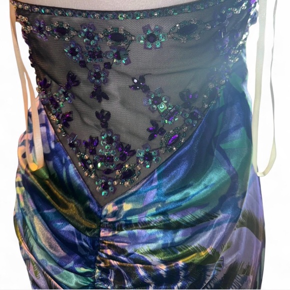 Morgan & Co. Blue and Green Patterned Dress - Picture 3 of 5